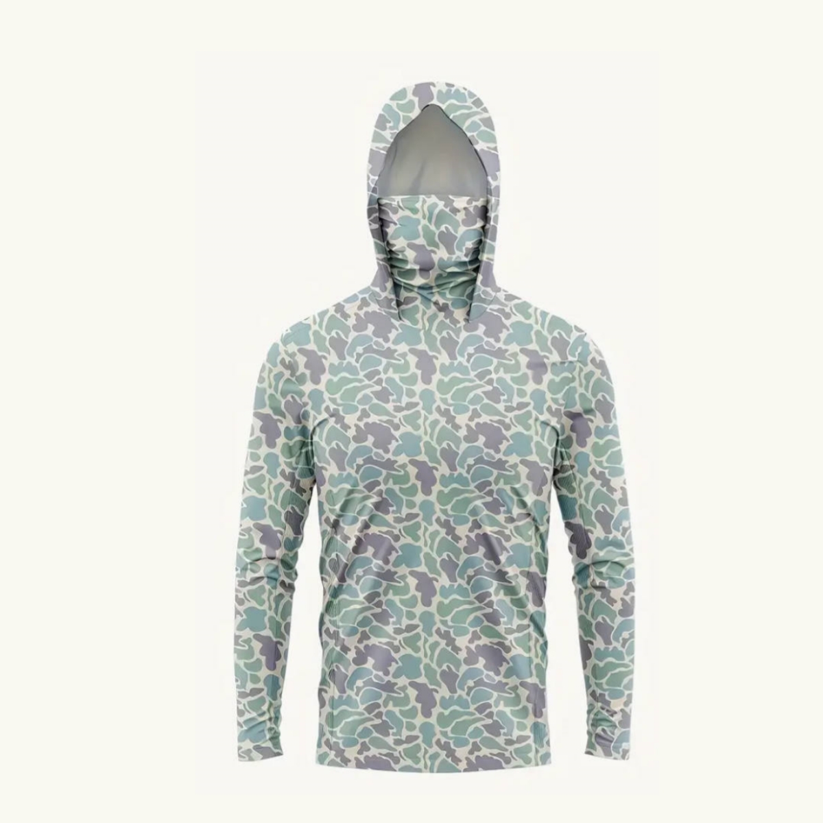 Fishing Shirt Uv Protection - เสื้อฮู้ดดี้กันแดดสำหรับผู้ชาย UPF50+ พร้อมหน้ากากปิดหน้า ลายพราง แห้งเร็ว ป้องกันรังสียูวี