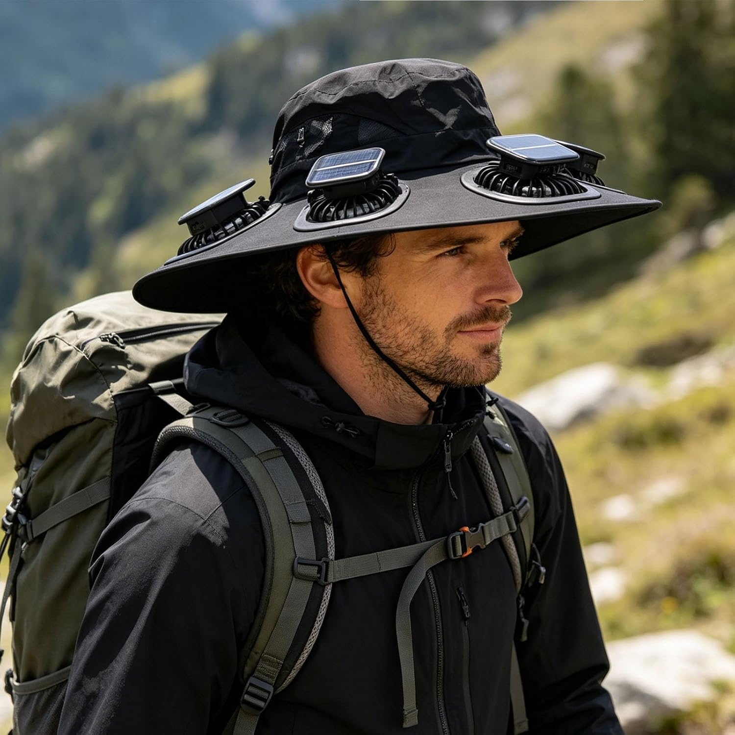 หมวกกันแดดพัดลม 6 ใบพัด รุ่น 2 - Fishing Hat บทวิจารณ์และราคา