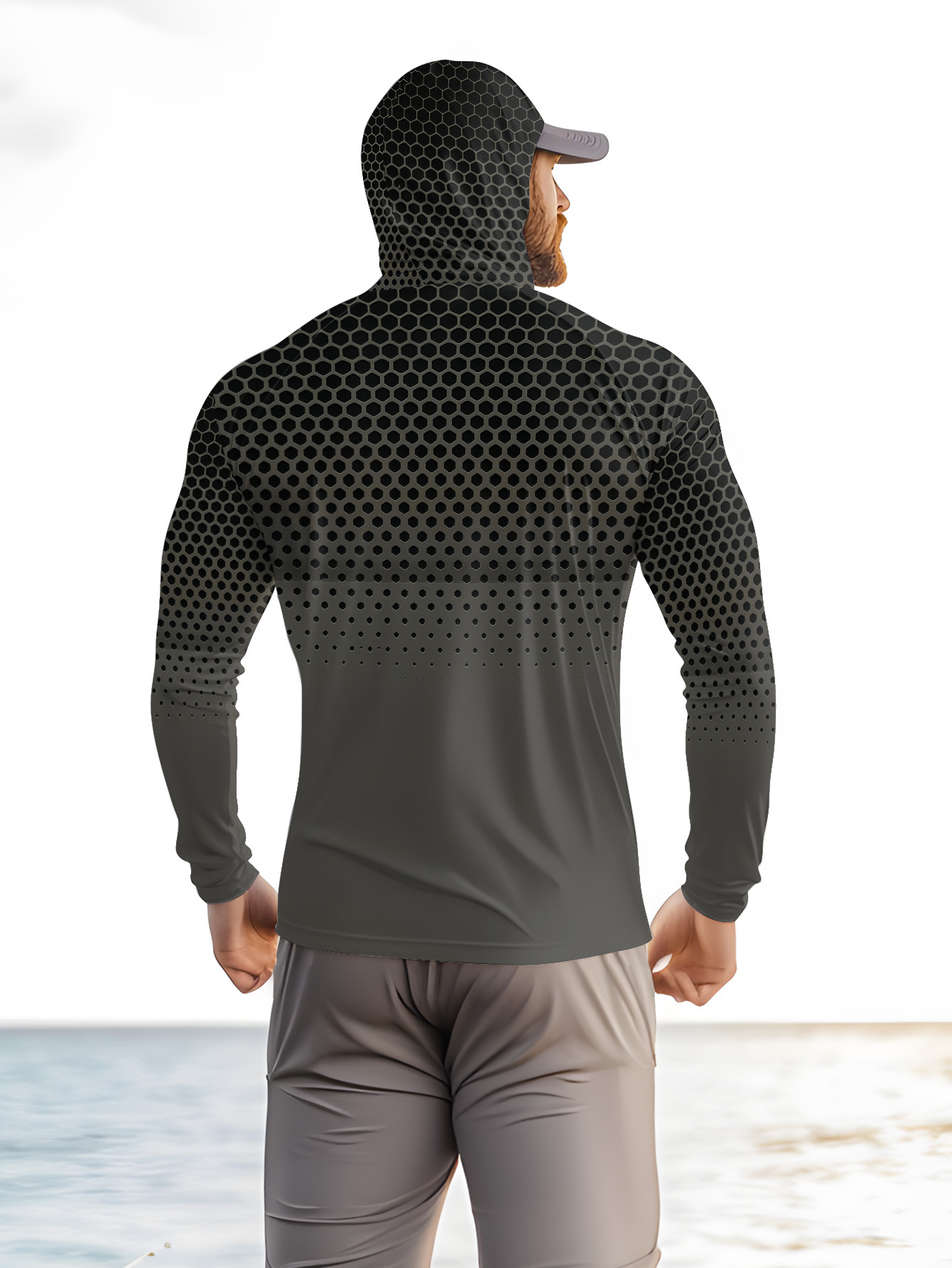 เสื้อฮู้ดตกปลาสำหรับผู้ชายฤดูร - Fishing Mask Sun Protection บทวิจารณ์และราคา