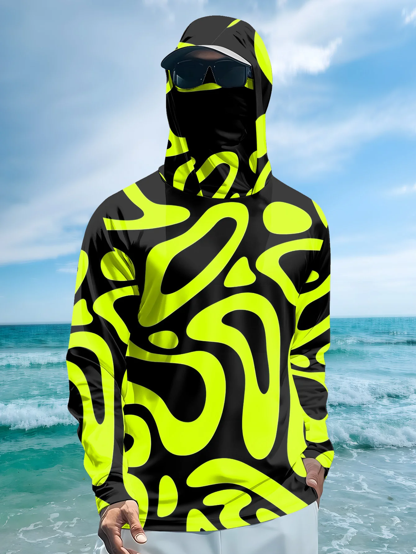 เสื้อเชิ้ตตกปลาสำหรับผู้ชาย ลา - Fishing Mask Sun Protection บทวิจารณ์และราคา
