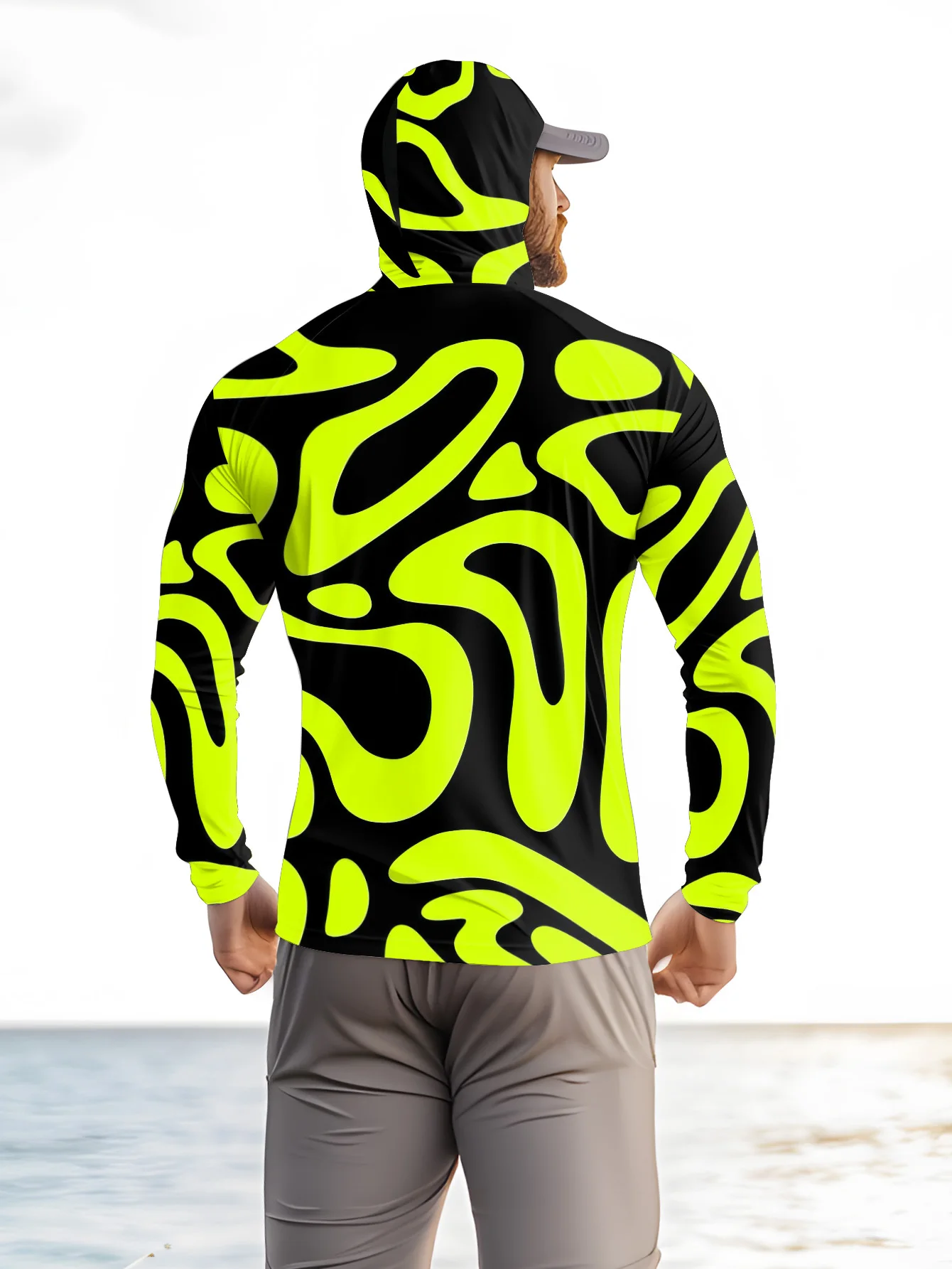 เสื้อเชิ้ตตกปลาสำหรับผู้ชาย ลา - Fishing Mask Sun Protection บทวิจารณ์และราคา