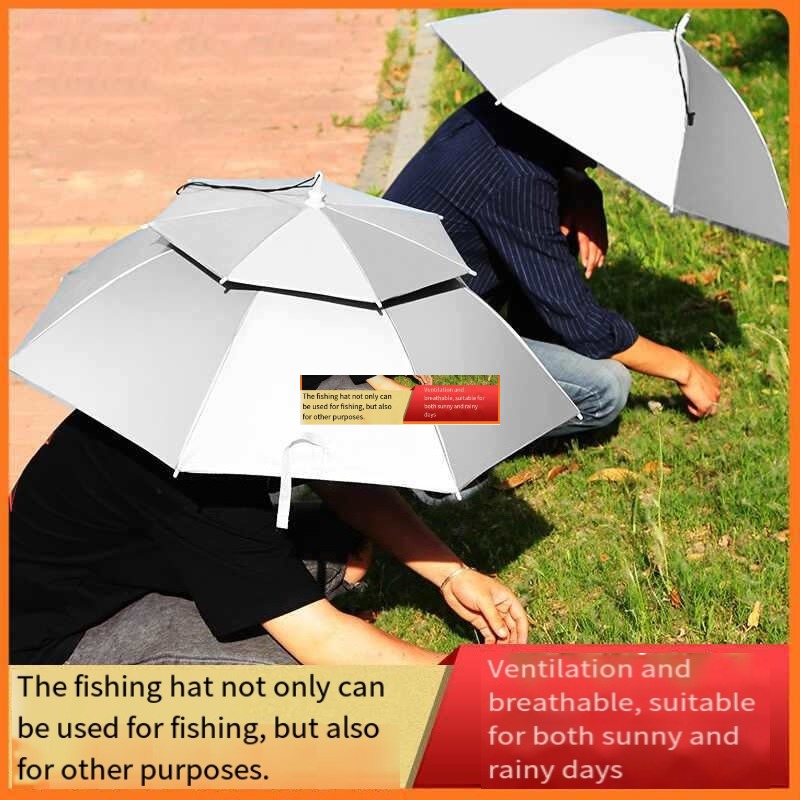 หมวกกันแดดแบบพับได้สองชั้นขนาด - Fishing Hat บทวิจารณ์และราคา